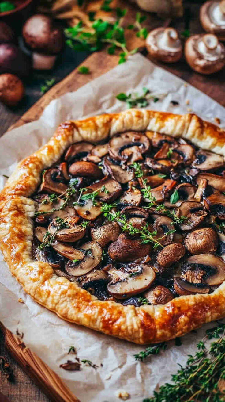 Rustic Mushroom Galette with Thyme