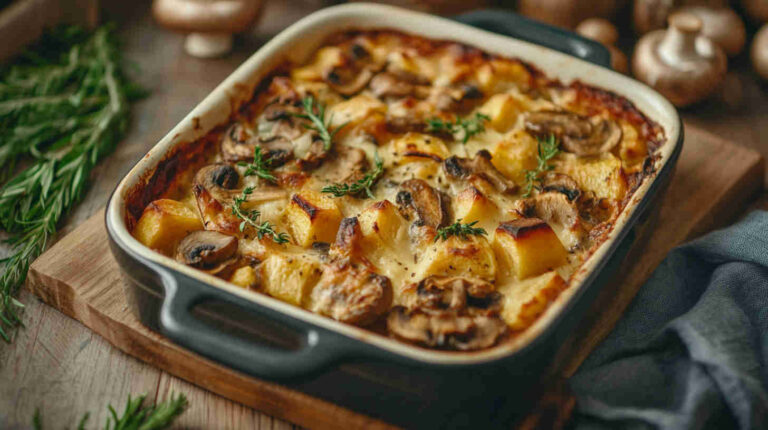 Rustic Mushroom & Root Vegetable Bake