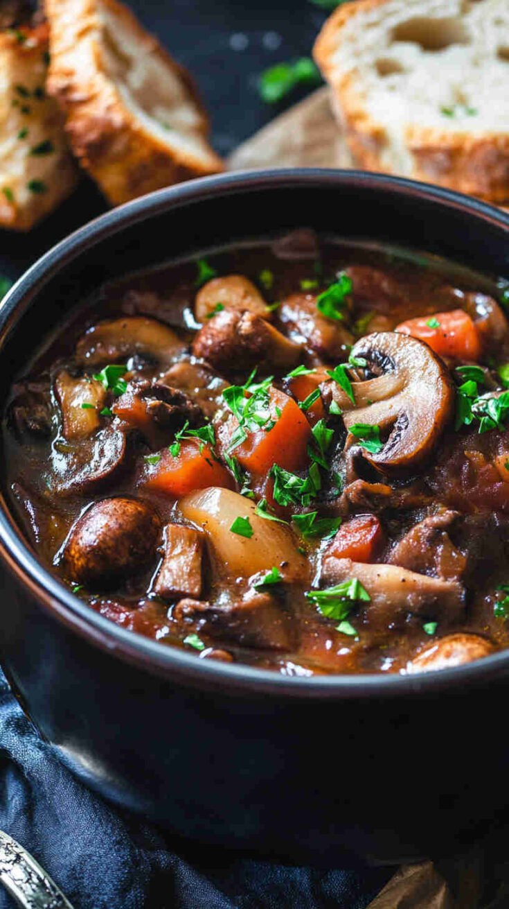Slow Cooker French Bistro Mushroom Stew