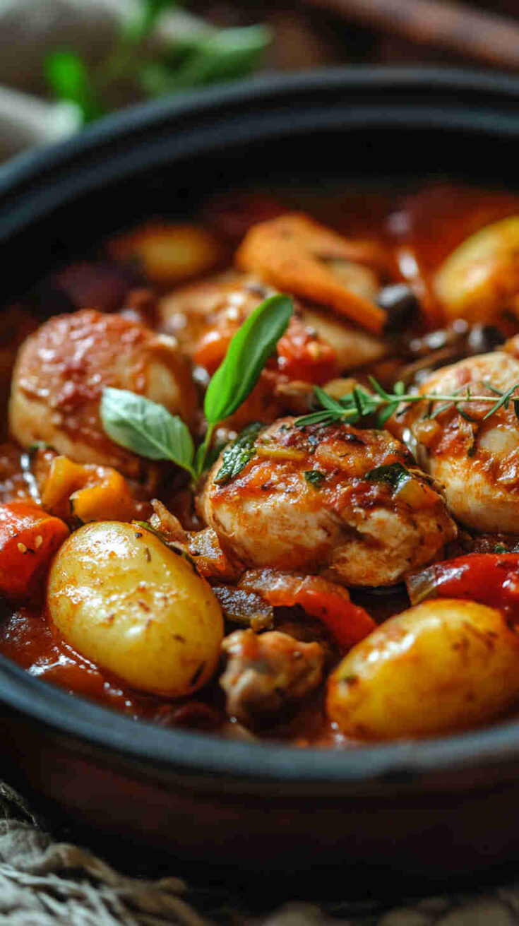 Slow Cooker Italian Chicken Stew (Pollo in Umido)