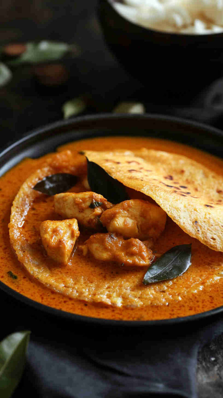 Appam with Chicken Curry
