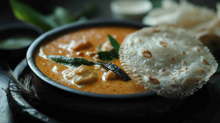 Appam with Fish Curry