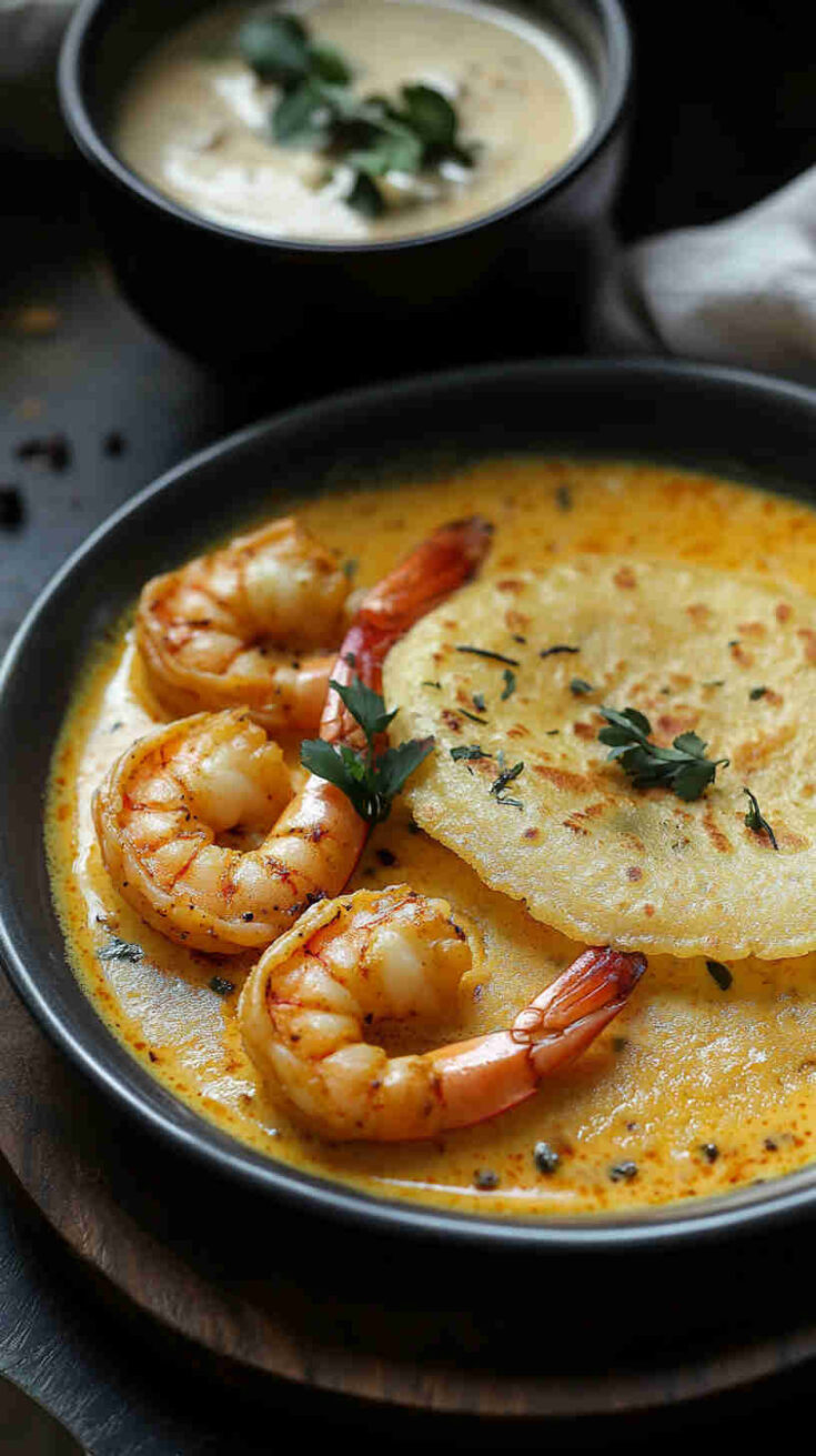 Appam with Prawn Curry