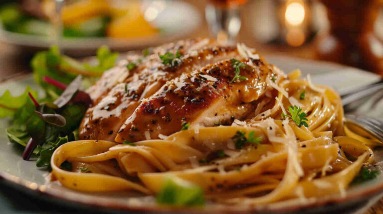 Chicken Marsala with Fettuccine