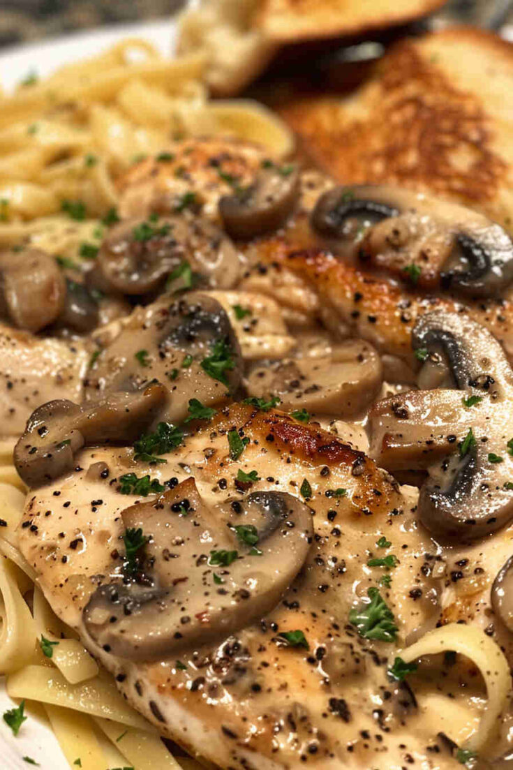 Chicken Marsala with Fettuccine