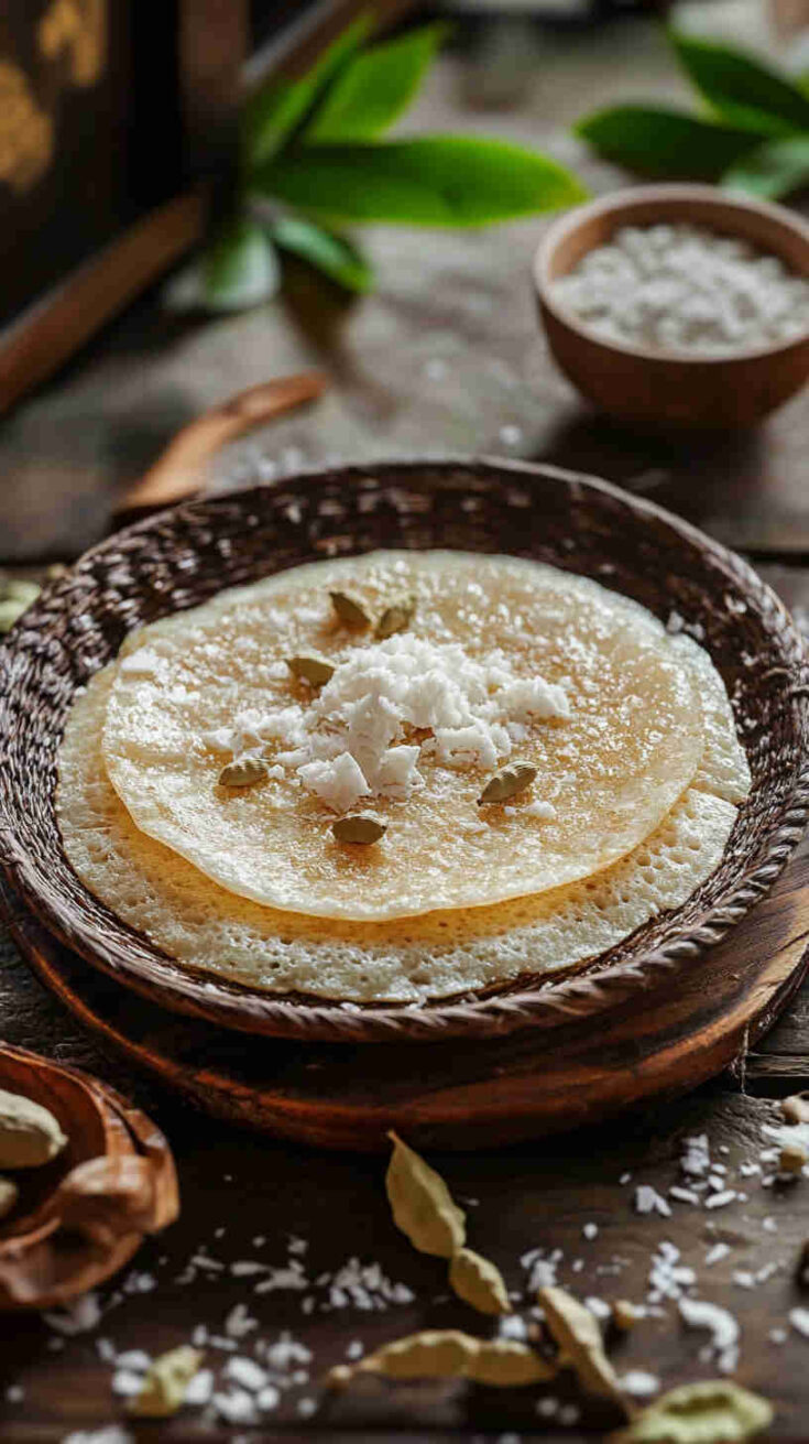 Coconut Appam with a Pinch of Cardamom