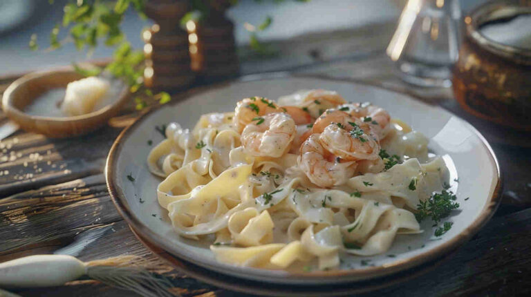 Creamy Garlic Shrimp Alfredo