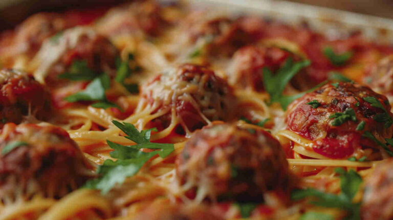 Easy One-Pan Baked Spaghetti