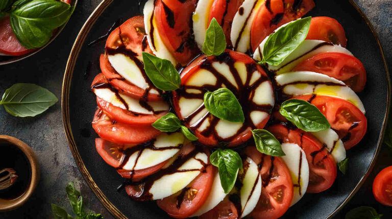 Italian Caprese Salad with Balsamic Glaze Recipe