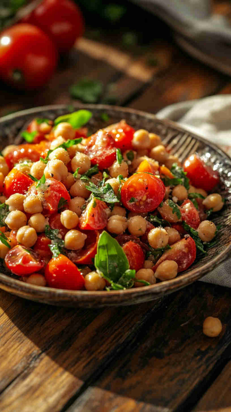 Italian Chickpea and Tomato Salad Recipe