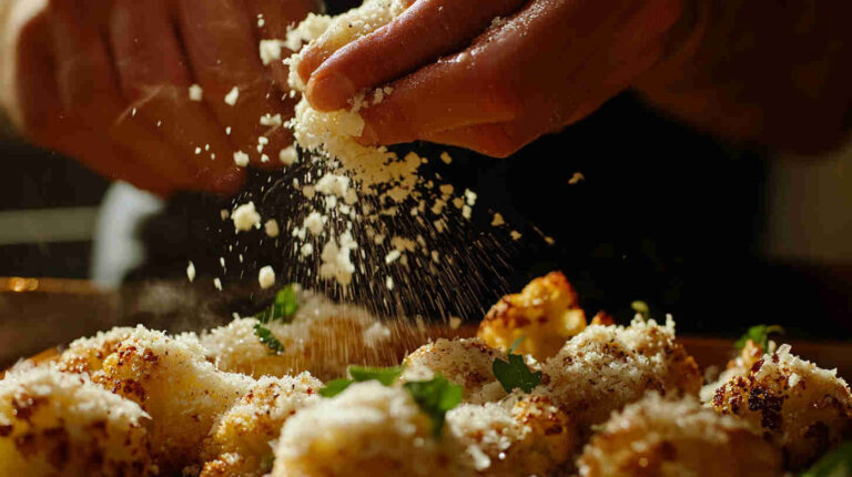 Italian Roasted Cauliflower with Parmesan Recipe