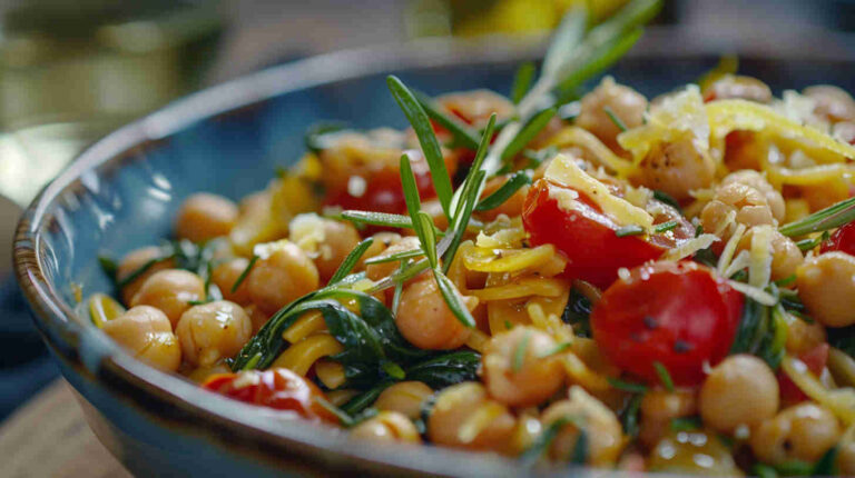 Mediterranean Chickpea Pasta