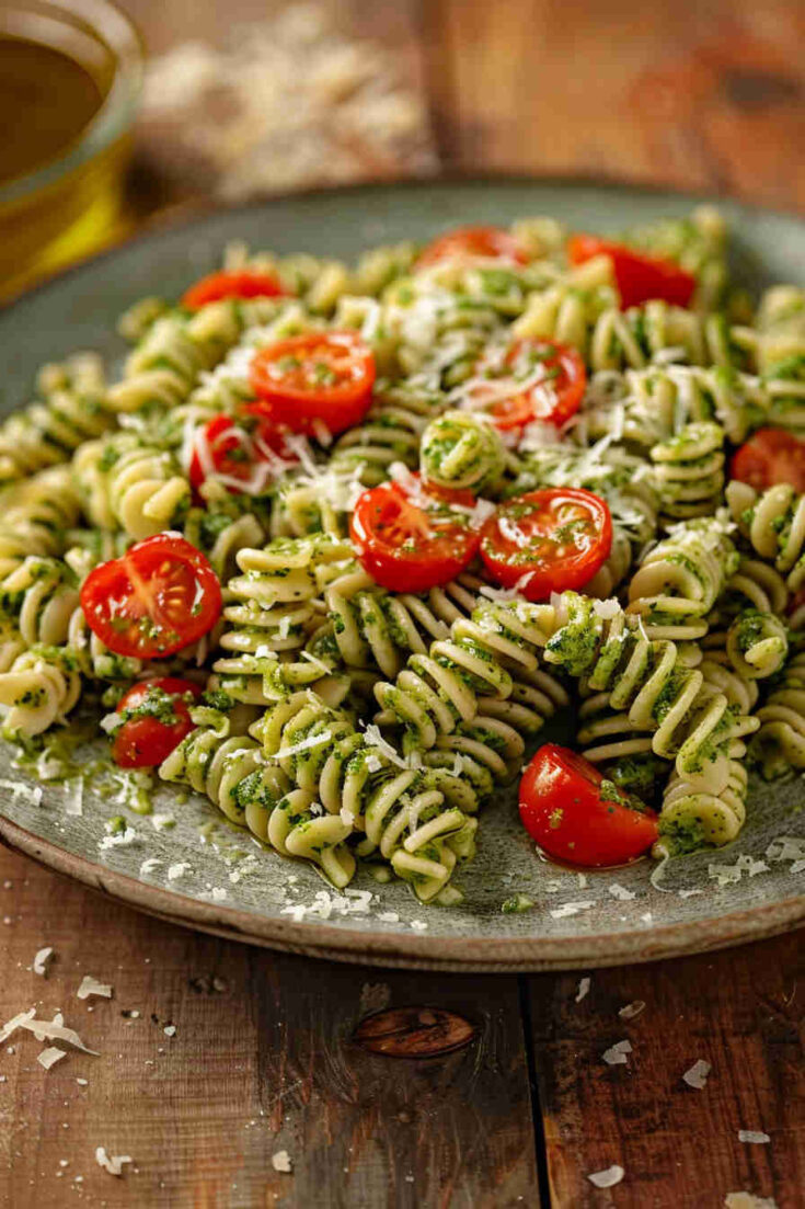 Pesto Pasta with Cherry Tomatoes