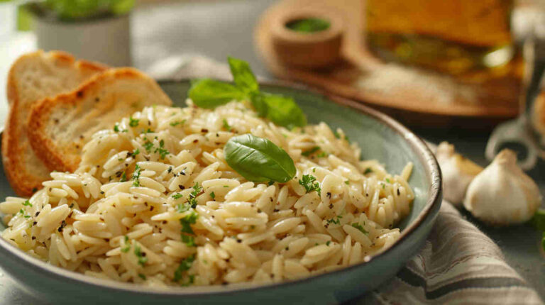 Roasted Garlic Parmesan Orzo