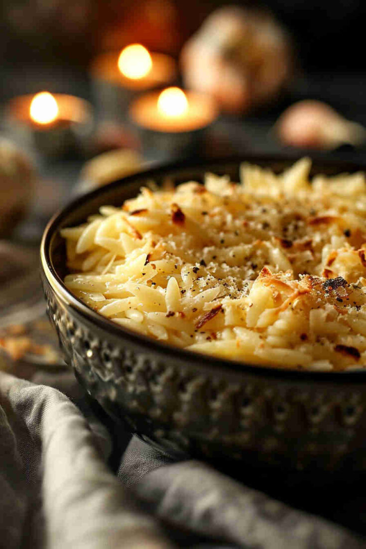 Roasted Garlic Parmesan Orzo