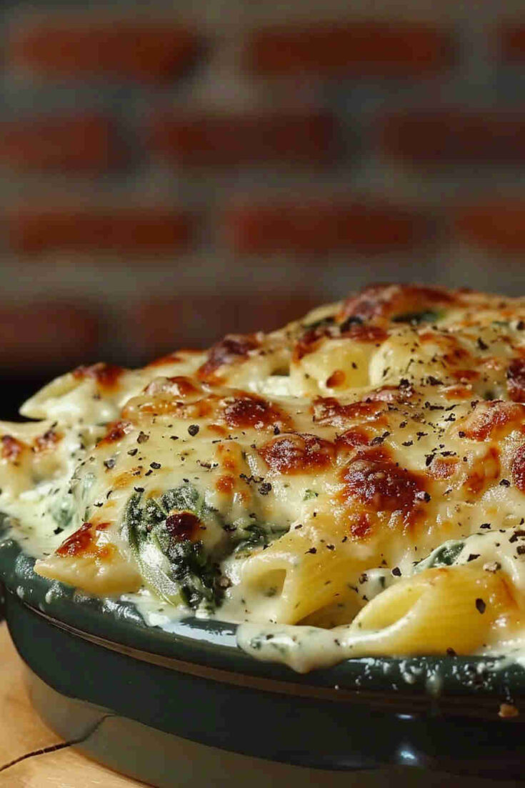 Spinach Artichoke Penne Bake