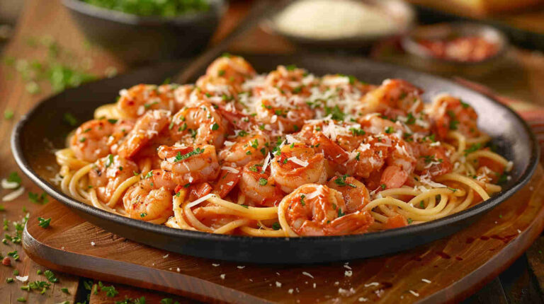 Zesty Lemon Garlic Shrimp Pasta