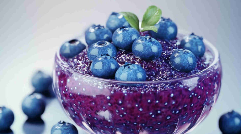 5-Min Antioxidant Blueberry Chia Pudding Recipe