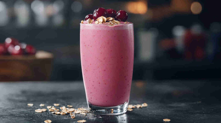 Cherry Vanilla Pre-Workout Smoothie (Boost Energy Fast)