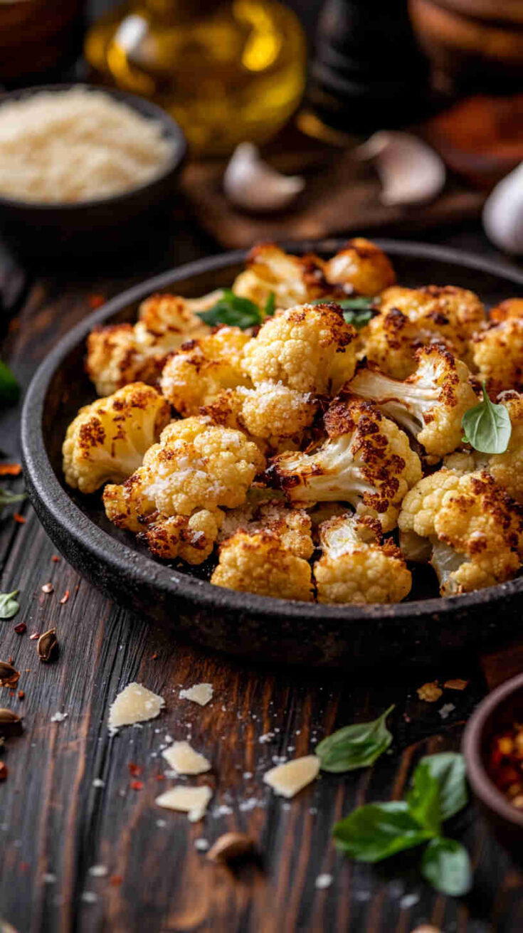 Italian Roasted Cauliflower with Parmesan Recipe